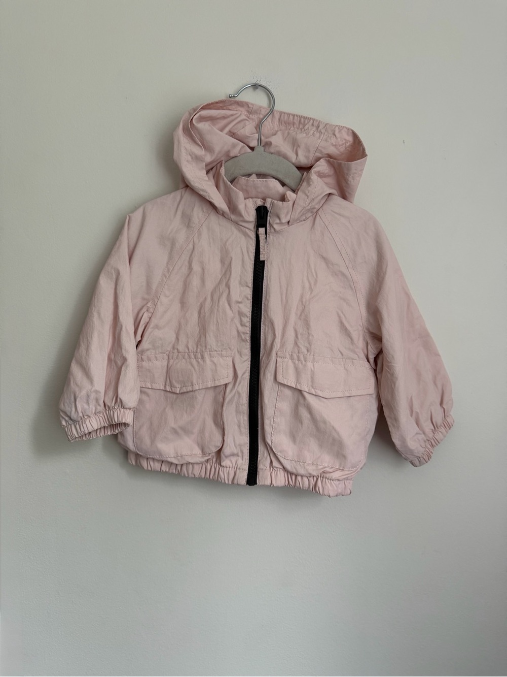 Zara Kids Lightweight Pink Hooded Jacket (Size 9-12m)